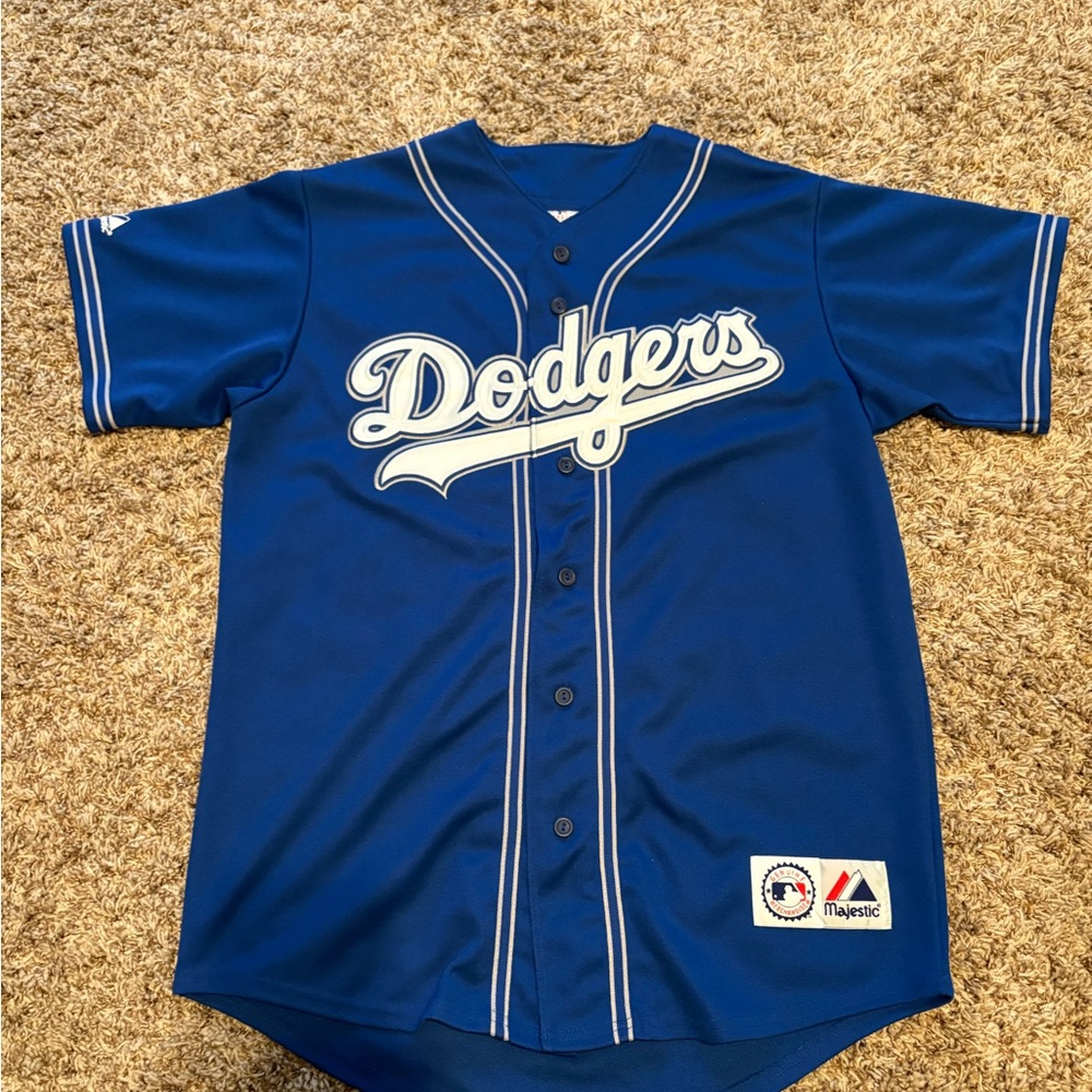 Dodgers Think Blue 1999 Majestic Royal Blue Team Patch Jersey